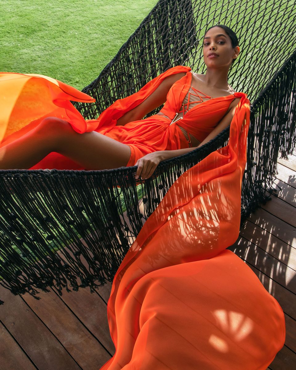 ELEGANT ORANGE DRESS