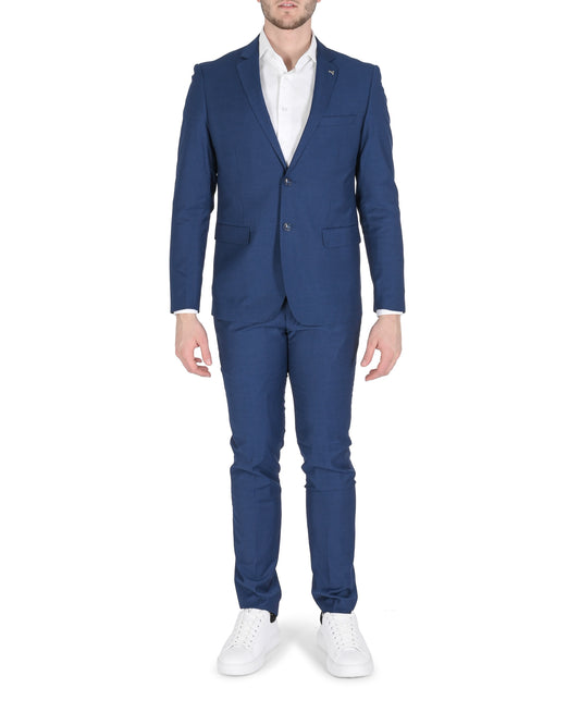 19V69 Italia Mens Suit KENT BLUE ROYALE