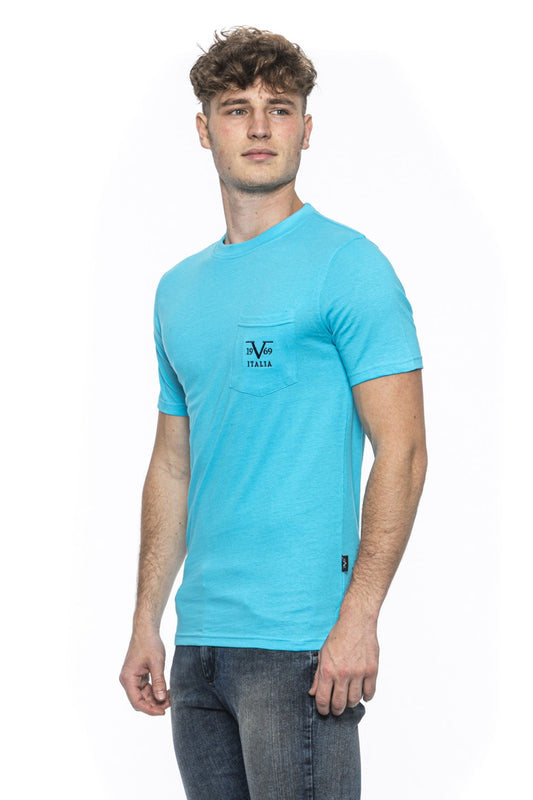 19V69 Italia T-Shirt Uomo Azzurro IVAN TURCHESE