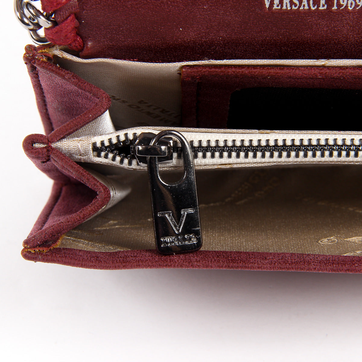 V Italia Versace 1969 Metallic leather shoulder handbag silver made in  Italy | eBay