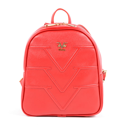 19V69 Italia Womens Backpack Red 5005 SAFFIANO RED