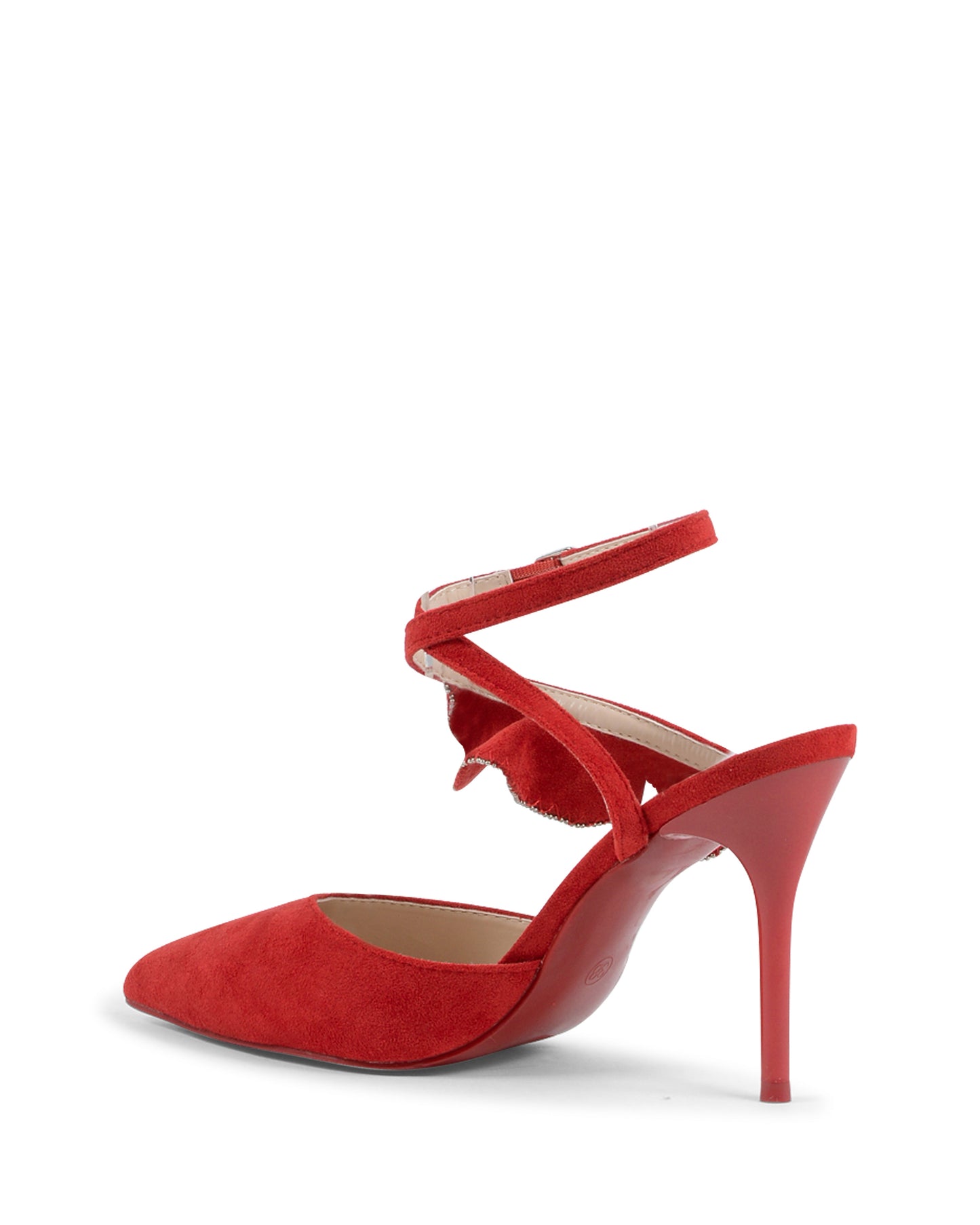 19V69 Italia Womens Ankle Strap Sandal Red V151 RED
