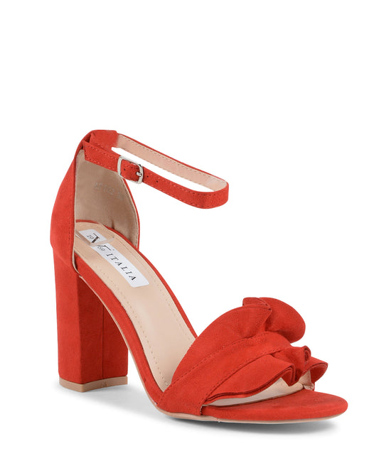 19V69 Italia Womens Ankle Strap Sandal Red V162 RED